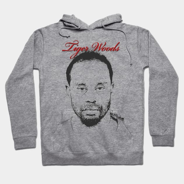 DRAWING VINTAGE - TIGER WOODS Hoodie by ANIMALLL